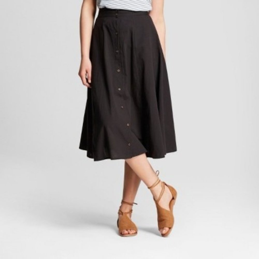 Universal Thread high-rise Button front midi skirt